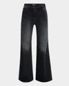 Mother The Hustler Roller Sneak Jeans In Black