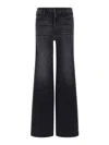 Mother The Roller Sneak Flared Jeans In Black