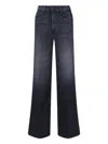 Mother The Hustler Roller Sneak Jeans In Black
