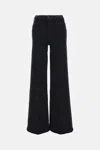 Mother The Hustler Roller Sneak Jeans In Black