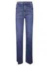 Mother The Hustler Roller Sneak Jeans In Blue