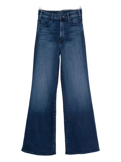 Mother The Hustler Roller Sneak Jeans In Blue