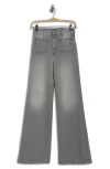 Mother The Hustler Roller Sneak Jeans In Gray