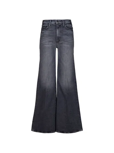 Mother The Hustler Roller Sneak Wide-leg Jeans In Animal Print