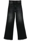 Mother Lil Hustler Roller Sneak Jeans In Grey
