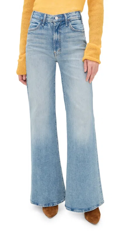 Mother The Hustler Roller Sneak Jeans I Confess In Blue