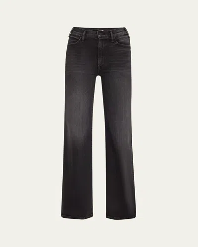 Mother The Hustler Roller Sneak Jeans In Not Today Satan