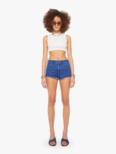 Mother The Hustler Shorts Shorts Fray Side Gig In Blue
