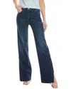 Mother The Hustler Sidewinder Tongue And Chic Wide Leg Jean In Blue