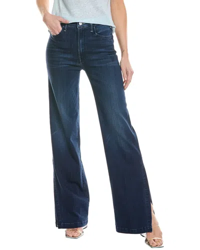 Mother The Hustler Sidewinder Tongue And Chic Wide Leg Jean In Blue