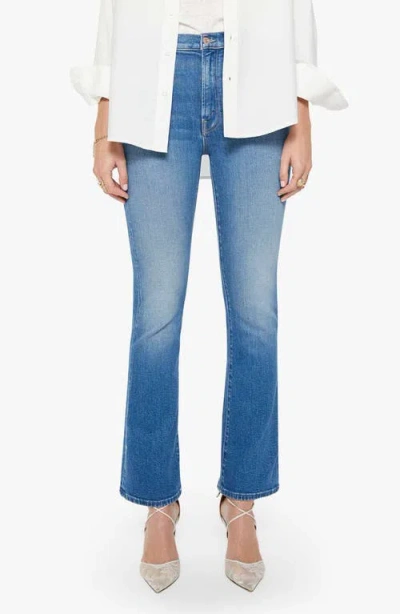 Mother The Hustler Skimp High Waist Bootcut Jeans In Blue