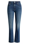 Mother High-rise Kick-flare Jeans In Blue