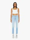 Mother The Insider Ankle Fray Friendly Reminder Jeans In Multi