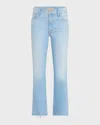 Mother The Insider High Waist Fray Hem Crop Bootcut Jeans In Friendly Reminder
