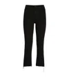 Mother Black Slim Flared Jeans 'insider Crop Step' In Black