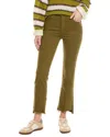 Mother The Insider Crop Step Fray Fir Green Jean In Green