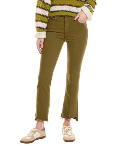 MOTHER MOTHER THE INSIDER CROP STEP FRAY FIR GREEN JEAN