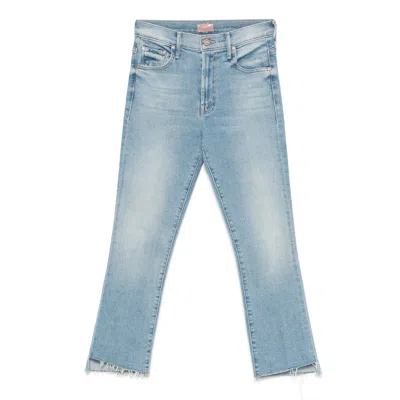 Mother The Insider Crop Step Fray Jeans In Animal Print