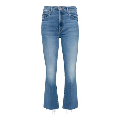Mother The Insider Crop Step Fray Jeans In Black