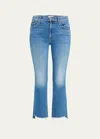 Mother The Insider Crop Step Fray Jeans In Different Strokes