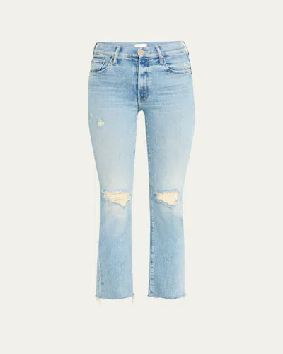 MOTHER THE INSIDER CROP STEP FRAY JEANS