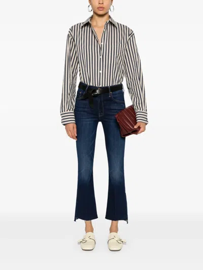 Mother The Insider Crop Step Fray Jeans In Multi