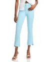 Mother The Insider Cropped Step Fray Jeans In Chalk It Up