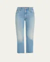 Mother The Insider Crop Step Hem Frayed Jeans In Can You Dig It