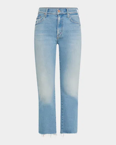 MOTHER THE INSIDER CROP STEP HEM FRAYED JEANS