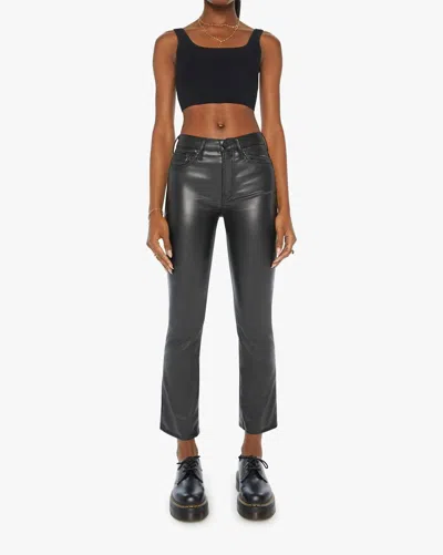 Mother The Insider Flood Bootcut Pants In Black In Gray