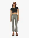 Mother The Insider Flood Faux Leather Pants In Grey