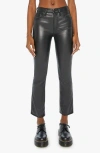 Mother The Insider Flood Jeans In Black - Black