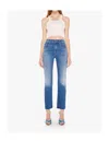 Mother Petites The Lil Insider Crop Step Fray Out Of The Jeans In Blue