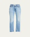 Mother The Bookie Sneak Mid Rise Bootcut Jeans In Eye Of The Tiger In Peak A Boo