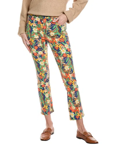Mother The Insider Flood High-rise Cosmic Blooms Bootcut Jean In Blue