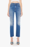 MOTHER THE INSIDER FLOOD HIGH WAIST FRAYED HEM BOOTCUT JEANS