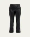 Mother The Insider Flood Jeans In Black - Blk