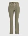 Mother The Insider Flood Faux Leather Pants In Cinder Block - Wax On Wax Off
