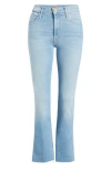 Mother The Insider High Waist Fray Hem Crop Bootcut Jeans In Denim