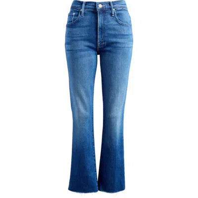 Mother The Insider High Waist Fray Hem Crop Bootcut Jeans In Whatever You Want