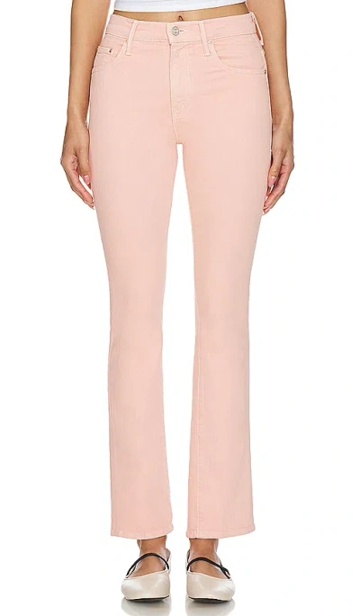 Mother The Insider Hover Jeans In Peach Parfait