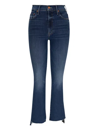 Mother The Insider Raw-hem Cropped Jeans In Blue