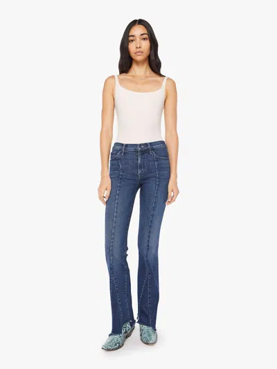 Mother The Insider Skimp Pointy Fray You're A Riot Jeans In Blue