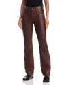 Mother The Insider Sneak High Rise Jeans In Just A Scratch In Brown