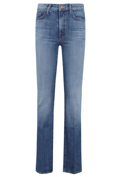 Mother The Insider Sneak High-waisted Slim-fit Jeans In Lll Loafers And Lassos
