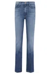 Mother The Insider Sneak High-waisted Slim-fit Jeans In Lll Loafers And Lassos