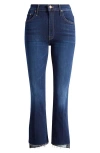 Mother The Insider Step Hem Crop Bootcut Jeans In Blue