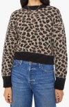 Mother The Itsy Crop Jumper Spotted At The Front Row Shirt In Animal Print