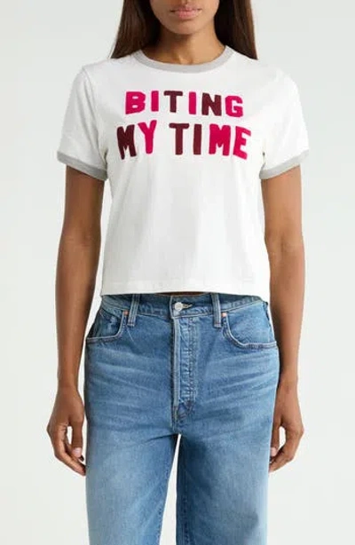 Mother The Itty Bitty Biting My Time Graphic Ringer Tee
