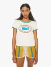 Mother The Itty Bitty Cotton Ringer Tee In White